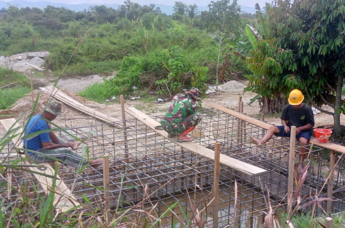 Progres pembuatan jembatan garuda